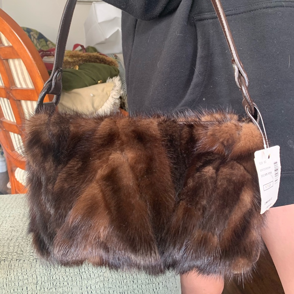 Mink handbag from Saks NWT